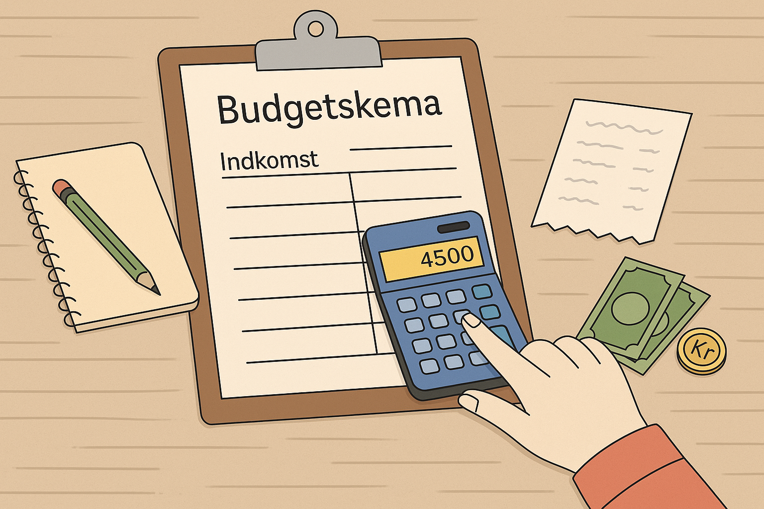 Gratis budgetskema skabelon – nem at printe og udfylde